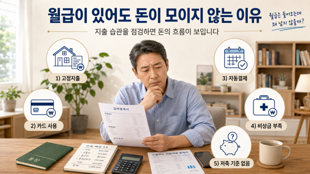 월급이 있어도 돈이 모이지 않는 이유